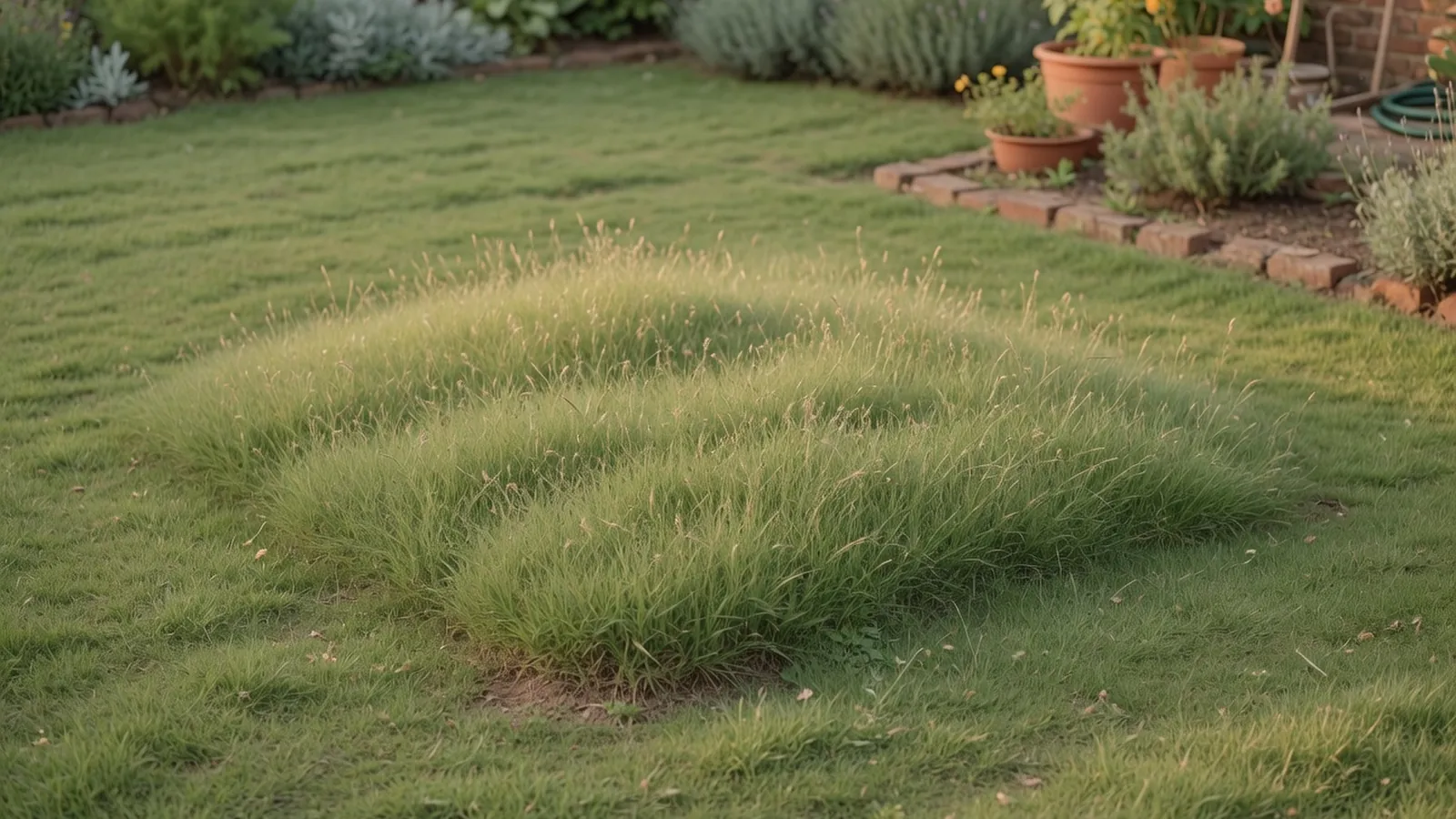 A healthy lawn of fine-bladed warm-season grass glowing under bright summer sunlight.