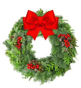 Christmas Wreath From Pine And Spruce