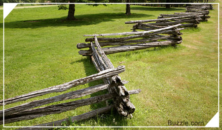 Split rail fence