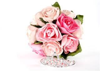 Tiara And Pink Roses