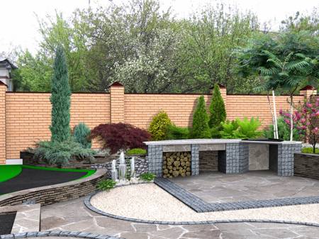 Terraced Retaining Wall