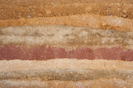 Layers of soil