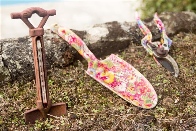 Pink Gardening tools