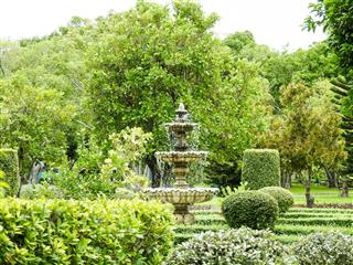Old Fountain In The Garden