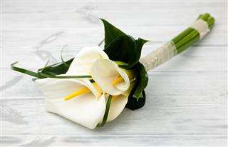 White Calla Lily Wedding Bouquet
