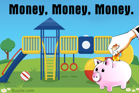 Money box.,Children playground